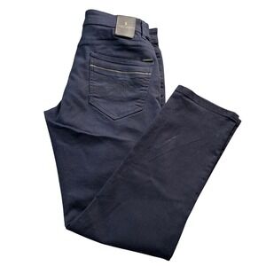 Scott James Men's Slim Fit Navy Blue Stretch Cotton Blend Casual Pants W34 L30